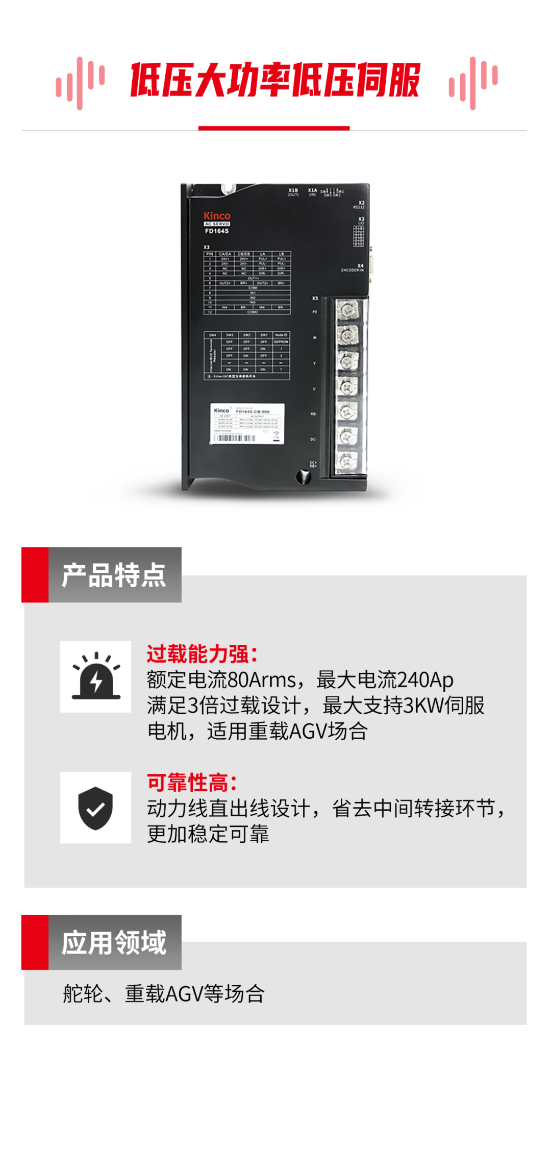 低壓伺服, 伺服系統, 伺服電機, 伺服驅動器, 伺服控制系統, 運功控制器, agv小車電機, agv小車伺服, agv小車控制系統, 智能物流解決方案